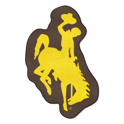 Fan Mats  LLC Wyoming Cowboys Mascot Mat Yellow