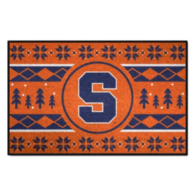 Fan Mats  LLC Syracuse Orange Starter Mat Holiday Sweater Orange