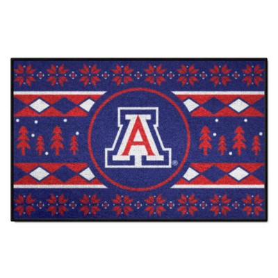 Fan Mats  LLC Arizona Wildcats Starter Mat Holiday Sweater Blue