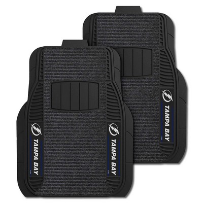 Fan Mats  LLC Tampa Bay Lightning 2-pc Deluxe Car Mat Set Black