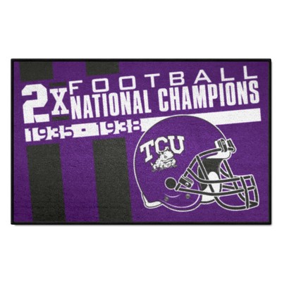 Fan Mats  LLC TCU Horned Frogs Starter Mat Dynasty Purple