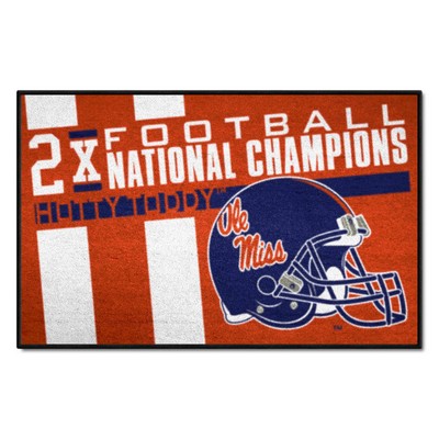 Fan Mats  LLC Ole Miss Rebels Starter Mat Dynasty Navy