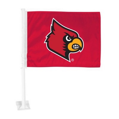 Fan Mats  LLC Louisville Cardinals Car Flag Red