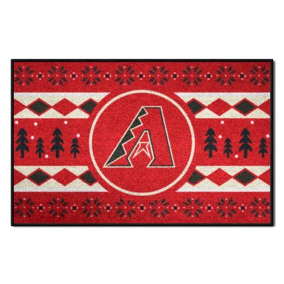 Fan Mats  LLC Arizona Diamondbacks Starter Mat Holiday Sweater Red