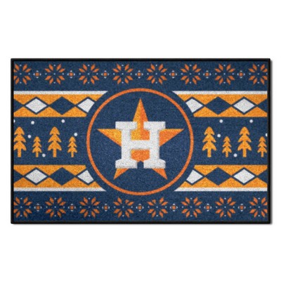 Fan Mats  LLC Houston Astros Starter Mat Holiday Sweater Navy