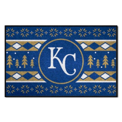 Fan Mats  LLC Kansas City Royals Starter Mat Holiday Sweater Blue