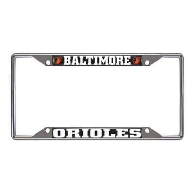 Fan Mats  LLC Baltimore Orioles License Plate Frame Black