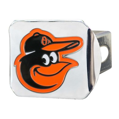 Fan Mats  LLC Baltimore Orioles Color Hitch Cover Chrome Chrome