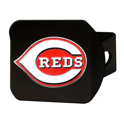 Fan Mats  LLC Cincinnati Reds Color Hitch Cover Black Black