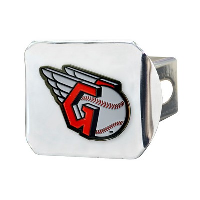 Fan Mats  LLC Cleveland Guardians Color Hitch Cover Chrome Chrome