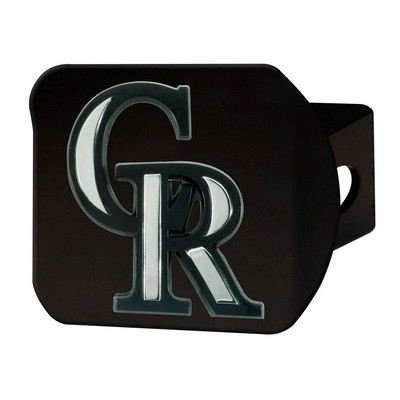 Fan Mats  LLC Colorado Rockies Hitch Cover Black Black