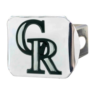 Fan Mats  LLC Colorado Rockies Hitch Cover Chrome Chrome