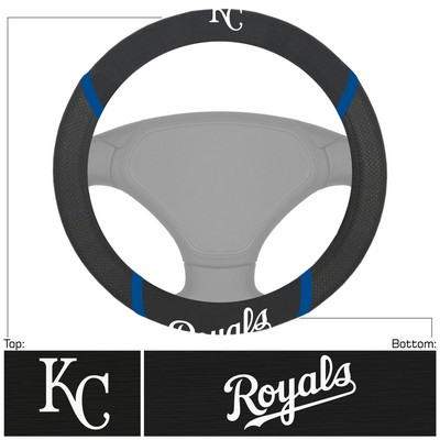 Fan Mats  LLC Kansas City Royals Steering Wheel Cover Black