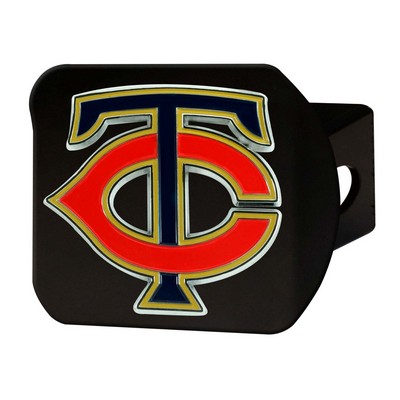 Fan Mats  LLC Minnesota Twins Color Hitch Cover Black Black