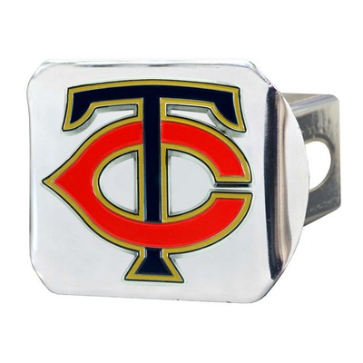 Fan Mats  LLC Minnesota Twins Color Hitch Cover Chrome Chrome