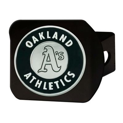 Fan Mats  LLC Oakland Athletics Hitch Cover Black Black