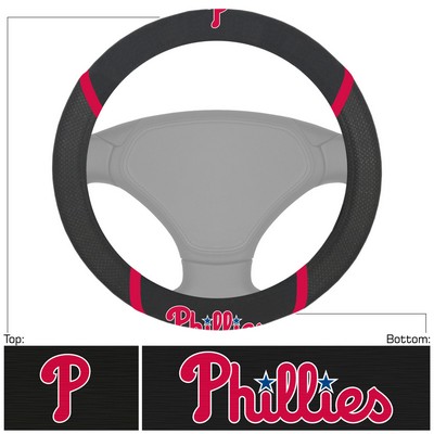 Fan Mats  LLC Philadelphia Phillies Steering Wheel Cover Black