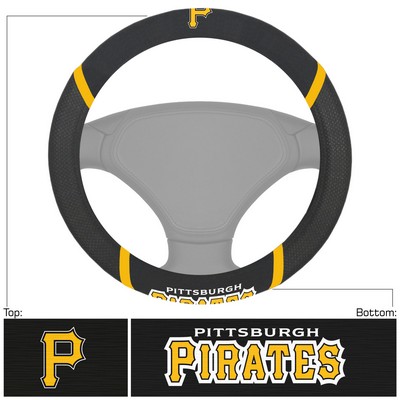 Fan Mats  LLC Pittsburgh Pirates Steering Wheel Cover Black