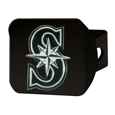 Fan Mats  LLC Seattle Mariners Hitch Cover Black Black