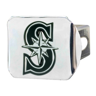 Fan Mats  LLC Seattle Mariners Hitch Cover Chrome Chrome