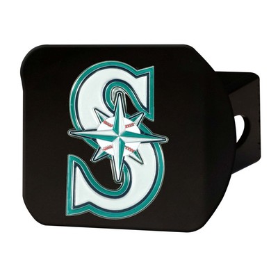 Fan Mats  LLC Seattle Mariners Color Hitch Cover Black Black