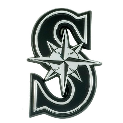 Fan Mats  LLC Seattle Mariners 3D Chrome Metal Emblem Chrome