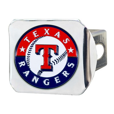 Fan Mats  LLC Texas Rangers Color Hitch Cover Chrome Chrome