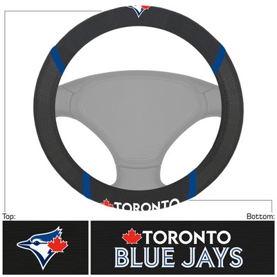 Fan Mats  LLC Toronto Blue Jays Steering Wheel Cover Black