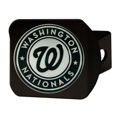 Fan Mats  LLC Washington Nationals Hitch Cover Black Black