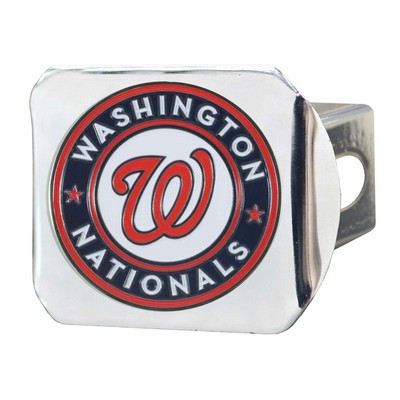 Fan Mats  LLC Washington Nationals Color Hitch Cover Chrome Chrome