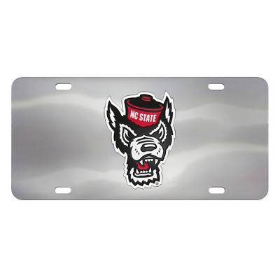 Fan Mats  LLC NC State Wolfpack Diecast License Plate Stainless Steel