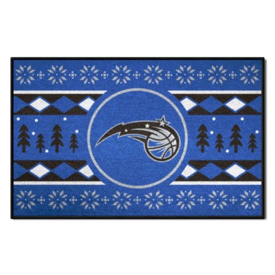 Fan Mats  LLC Orlando Magic Starter Mat Holiday Sweater Blue