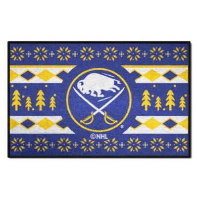 Fan Mats  LLC Buffalo Sabres Starter Mat Holiday Sweater Navy