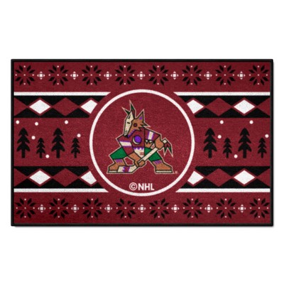 Fan Mats  LLC Arizona Coyotes Starter Mat Holiday Sweater Maroon