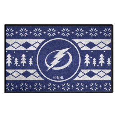 Fan Mats  LLC Tampa Bay Lightning Starter Mat Holiday Sweater Royal