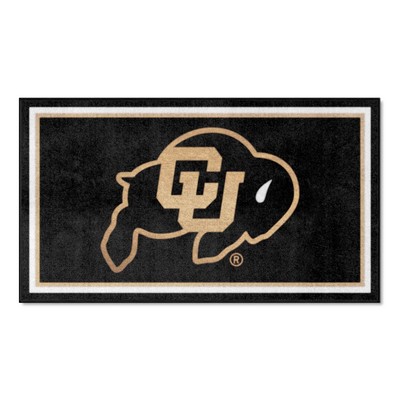 Fan Mats  LLC Colorado Buffaloes 3x5 Rug Black