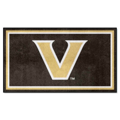 Fan Mats  LLC Vanderbilt Commodores 3x5 Rug Black