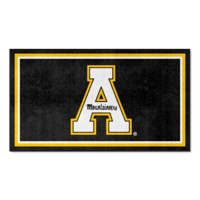 Fan Mats  LLC Appalachian State Mountaineers 3x5 Rug Black