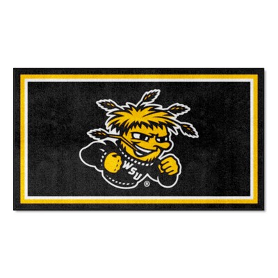 Fan Mats  LLC Wichita State Shockers 3x5 Rug Black