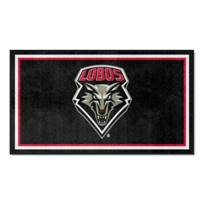 Fan Mats  LLC New Mexico Lobos 3x5 Rug Black