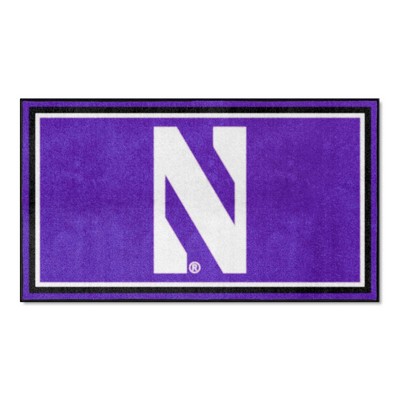 Fan Mats  LLC Northwestern Wildcats 3x5 Rug Purple