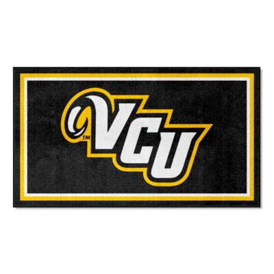 Fan Mats  LLC VCU Rams 3x5 Rug Black