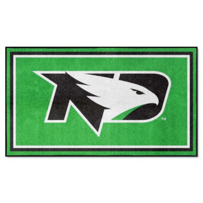 Fan Mats  LLC North Dakota Fighting Hawks 3x5 Rug Green