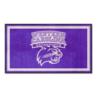 Fan Mats  LLC Western Carolina Catamounts 3x5 Rug Purple