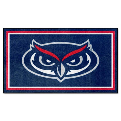 Fan Mats  LLC FAU Owls 3x5 Rug Blue