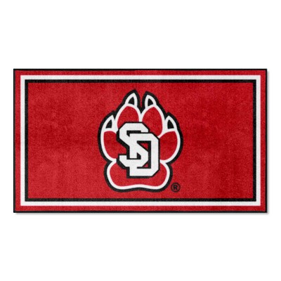 Fan Mats  LLC South Dakota Coyotes 3x5 Rug Red