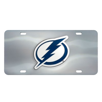 Fan Mats  LLC Tampa Bay Lightning Diecast License Plate Stainless Steel