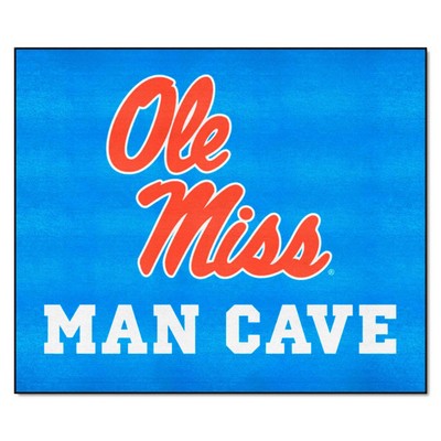 Fan Mats  LLC Ole Miss Rebels Tailgater Mat Man Cave Light Blue