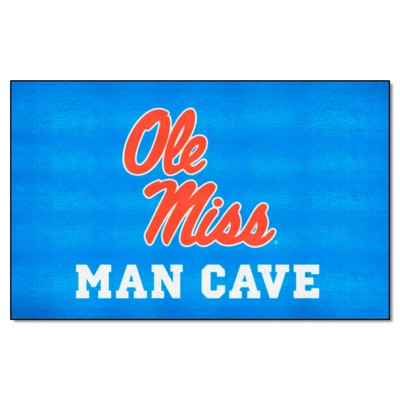 Fan Mats  LLC Ole Miss Rebels Ulti-Mat Man Cave Light Blue