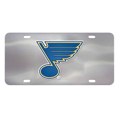 Fan Mats  LLC St. Louis Blues Diecast License Plate Stainless Steel